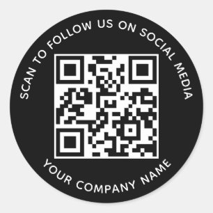 Etiquetas de código QR de mídia social Digitalizaç