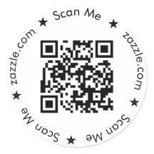 Etiquetas de código QR redondas, adesivo QR person