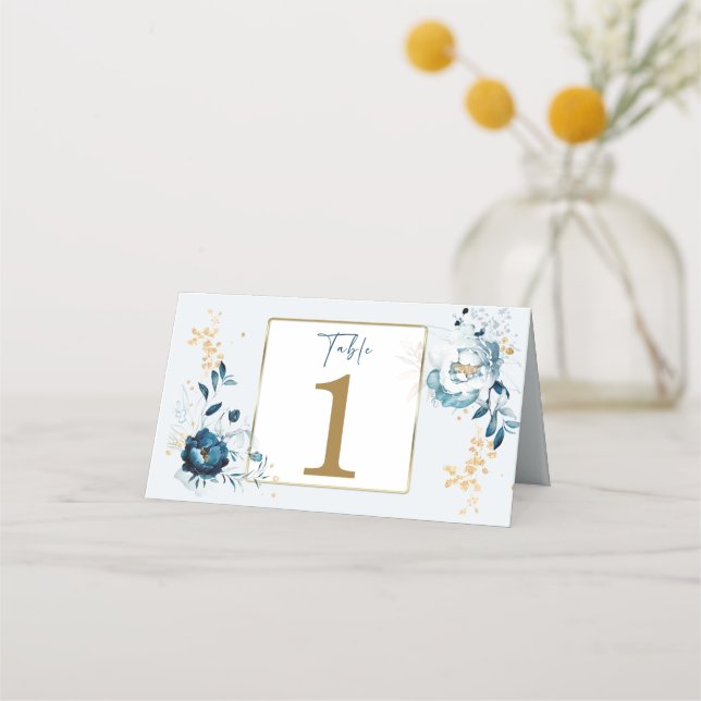 Etiquetas de Comida azul e Dourada (Frente)