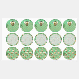 Etiquetas de comida de abelha