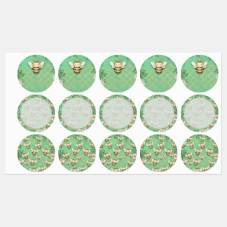 Etiquetas de comida de abelha