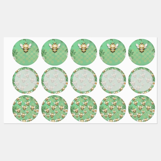 Etiquetas de comida de abelha (Folha)