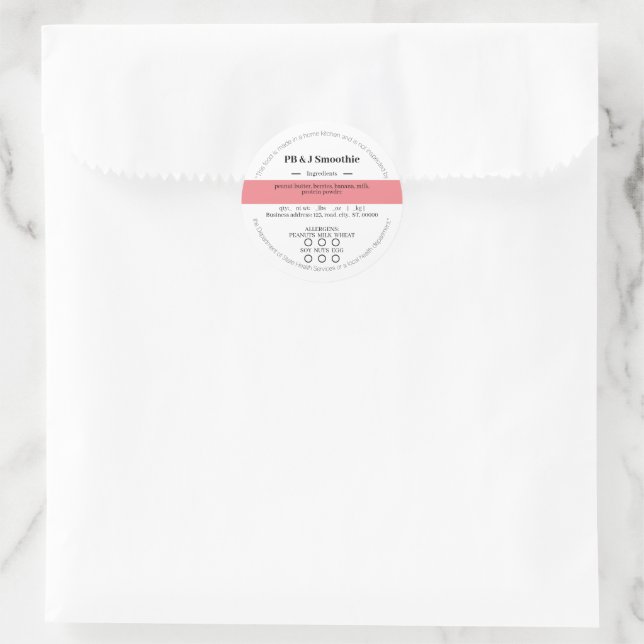 Etiquetas de Comida de algodão (Bolsa)