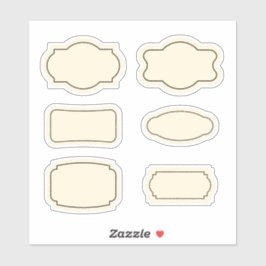 Etiquetas de comida de contorno de vinheta