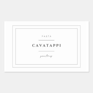 Etiquetas de Comida de massas Cavatappi