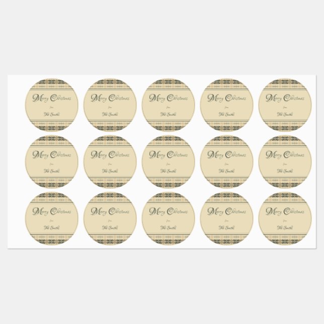 Etiquetas de Comida de Natal Fletcher (Folha)