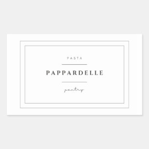 Etiquetas de Comida de Pappardelle Pasta