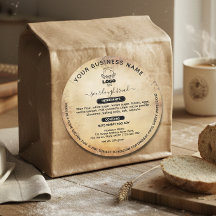 Etiquetas de comida do logotipo Vintage