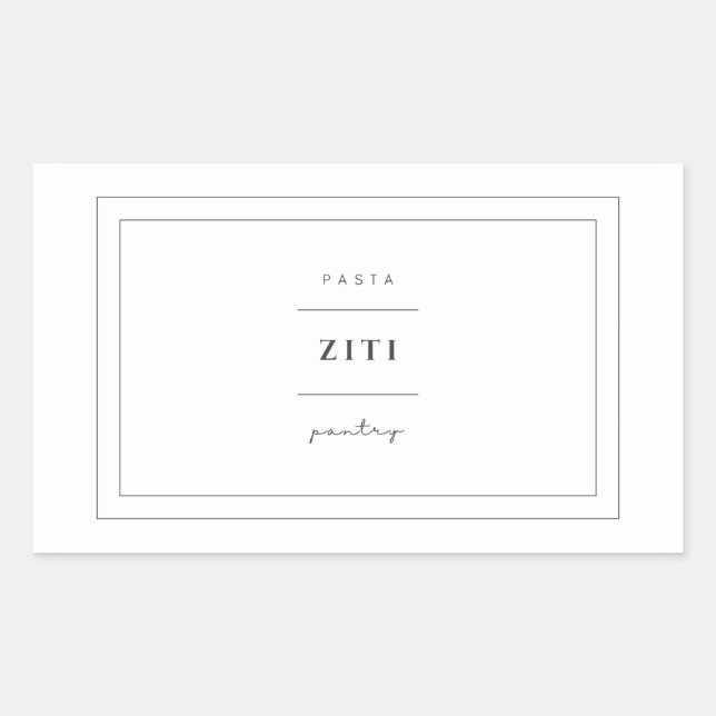 Etiquetas de Comida do Ziti Pasta (Frente)