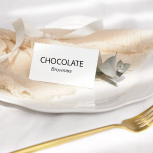 Etiquetas de comida para buffet com caligrafia ele