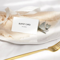 Etiquetas de comida para buffet com caligrafia ele