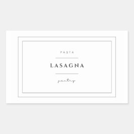 Etiquetas de Comida para massas de lasanha