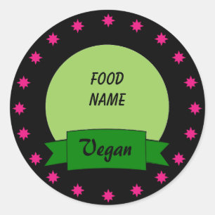 Etiquetas de Comida personalizadas - Vegan