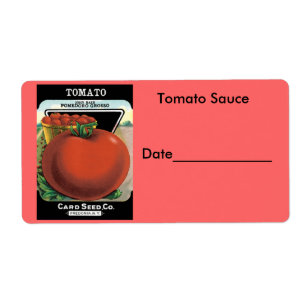 Etiquetas de Congelando/latas de molho de tomate