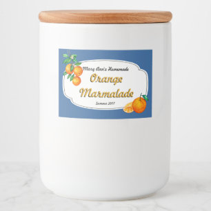 Etiquetas de conservas de marmelada laranja