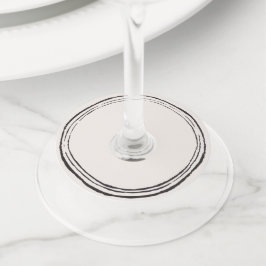 Etiquetas de Copo de Vinho para Casamento Boho Rús