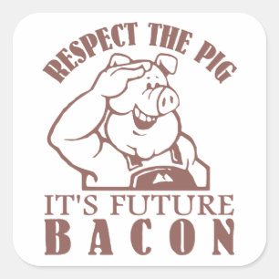 Etiquetas de cor personalizadas PIG TO BACON