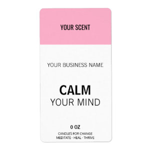 Etiquetas De Cor Rosa E Branco Personalizadas