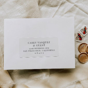 Etiquetas de Correio de Convidado para Casamento P