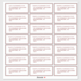Etiquetas de Correio de Convidado Vermelho Clássic