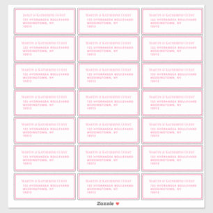 Etiquetas de Correio Guest Rosa Clássicas 21 por F