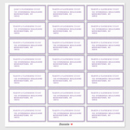 Etiquetas de Correio Guest Roxo Clássicas 21 por F
