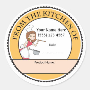 Etiquetas de cozimento personalizadas culinárias