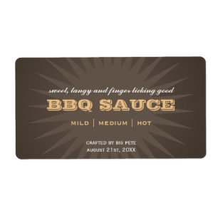 Etiquetas de cozinha de rajada de estrela marrom o