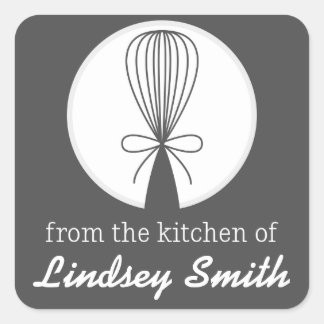 Etiquetas de cozinha de silhueta de cinza