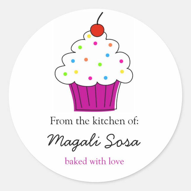 Etiquetas de cupcake, da cozinha de... (Frente)