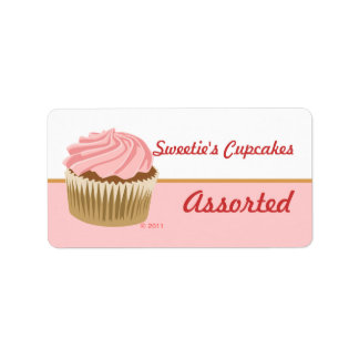 Etiquetas de Cupcake rosa