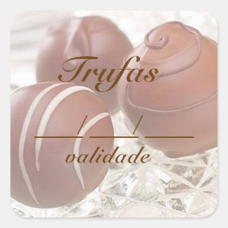 Etiquetas de data de validade para trufas