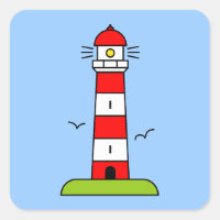 Etiquetas de desenho de farol