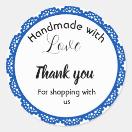 Etiquetas de design de borda azul