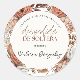 Etiquetas de despedida de soltera boho floral