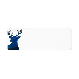 Etiquetas de devolução Blue Star Stag - personaliz