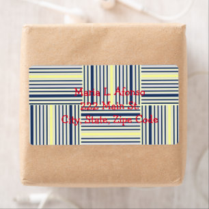 Etiquetas de Devolução de Endereço Azul Amarelo