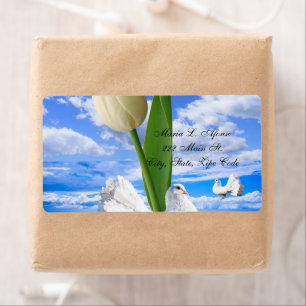 Etiquetas de devolução de endereço Unidades branca