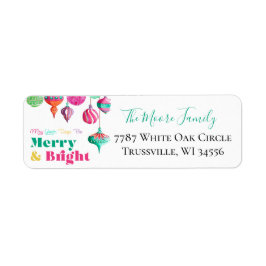 Etiquetas de devolução de Natal coloridas