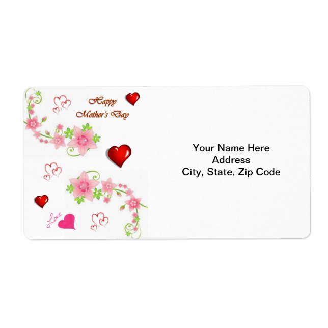 Etiquetas de dia de as mães (Frente)