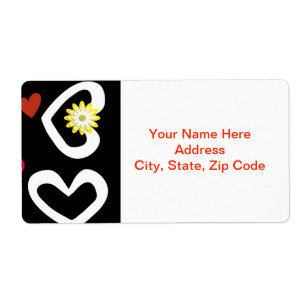 Etiquetas de dia de os namorados Corações Brancos