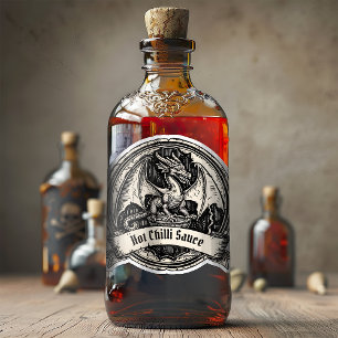 Etiquetas de Dragão de Poção de Feiticeira Mágica