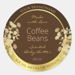 Etiquetas de embalagem de produto Floral Clássico