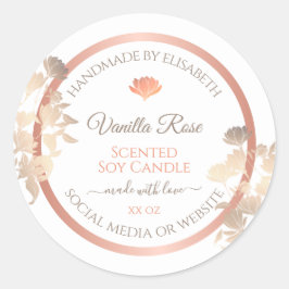 Etiquetas de embalagem de produto floral Rosa bran