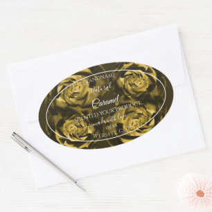 Etiquetas de embalagem de produto floral Rosas cas