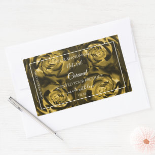 Etiquetas de embalagem de produto floral Rosas cas