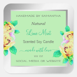 Etiquetas de embalagem de produto verde-claro de p