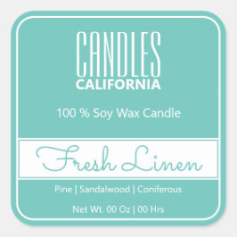 Etiquetas de embalagem de produtos azuis claros e 