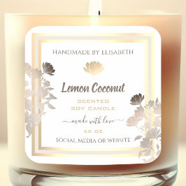 Etiquetas de embalagem de produtos brancos e Doura