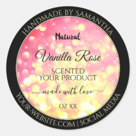 Etiquetas de embalagem de produtos com brilho Dour